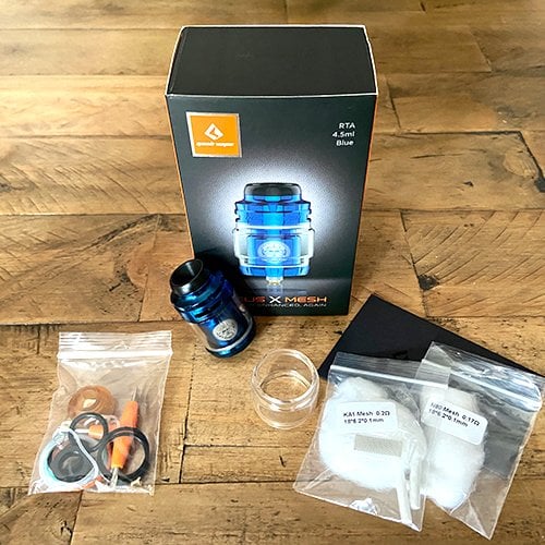 Geekvape Zeus X Mesh RTA Box Contents