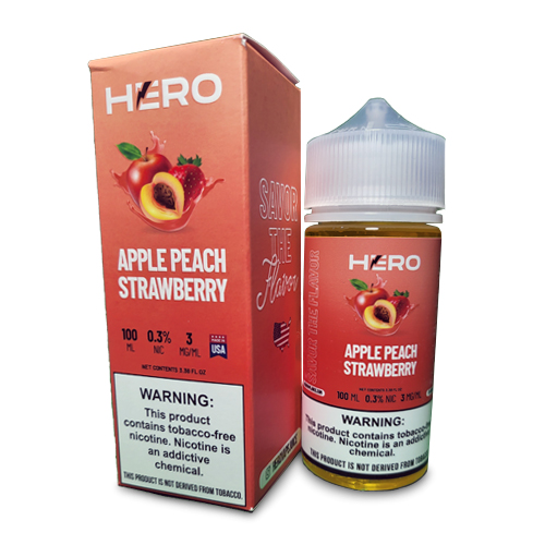 HERO Ejuices - Apple Peach Strawberry Freebase HERO Ejuices - Apple Peach Strawberry Freebase