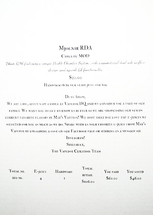 May Vapebox Menu May Vapebox Menu