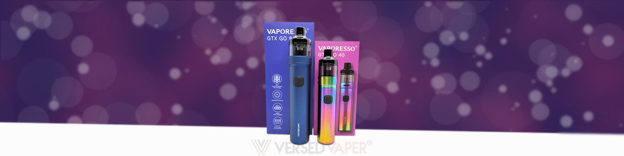 Vaporesso GTX GO 80 & GTX GO 40 Main Banner