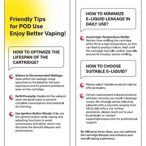 Argus G2 Mini Pod Advisory Card