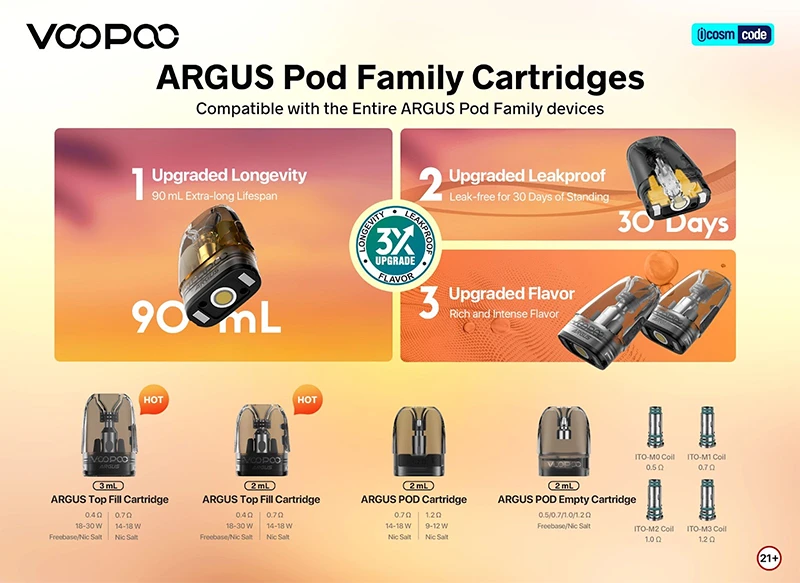 VOOPOO Argus G2 Mini - Argus Pod Family Cartridges